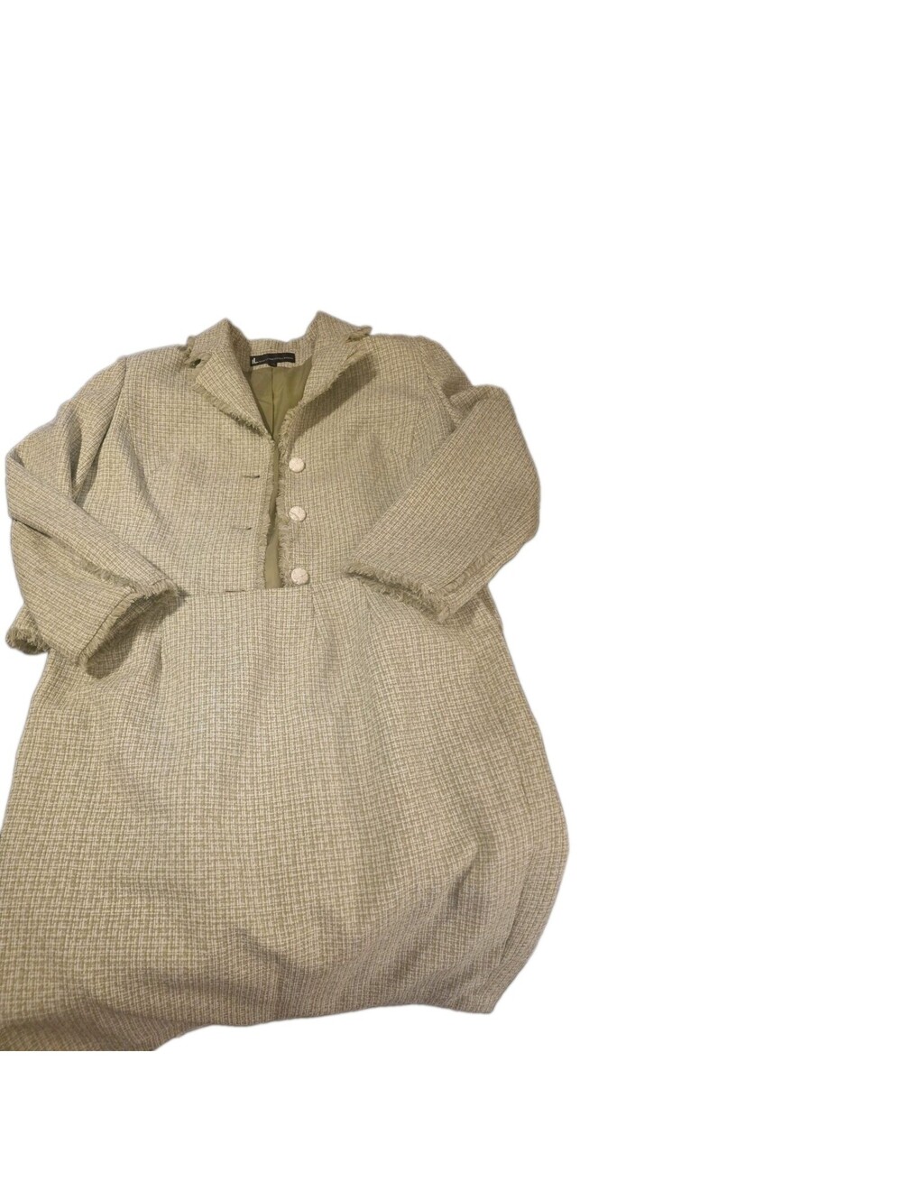 Larry Levine Skirt Suit Womens 14 Green 2 Piece Lined Tailored Workwear